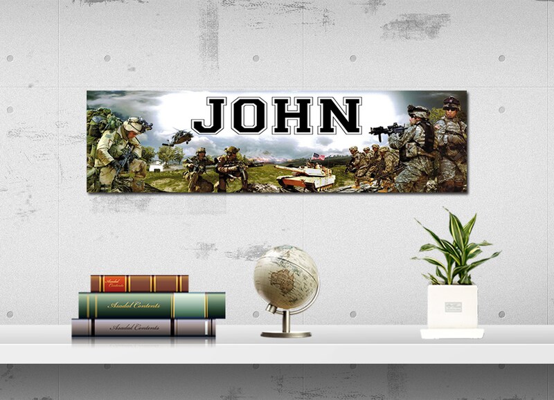 US Army - Personalized Poster with Your Name, Birthday Banner, Custom Wall Décor, Wall Art